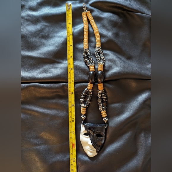 Theater mask necklace and Beau @ Sterling pin brooch BUNDLE - Picture 5 of 10